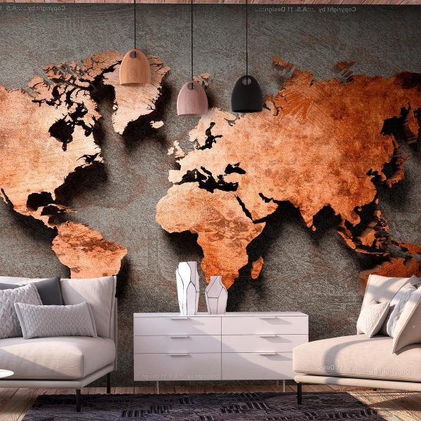 Wall Mural - Copper Map