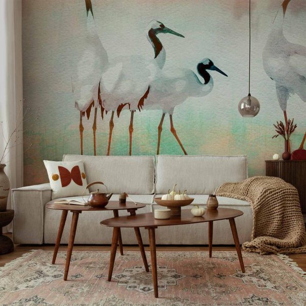 Wall Mural - Cranes in Pastels