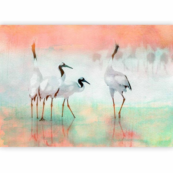 Wall Mural - Cranes in Pastels
