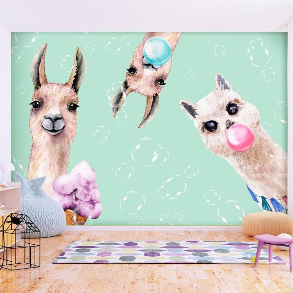 Wall Mural - Crazy Llamas