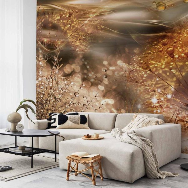 Wall Mural - Dandelions' World (Gold)