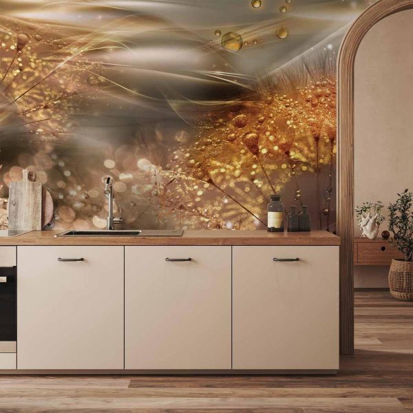 Wall Mural - Dandelions' World (Gold)