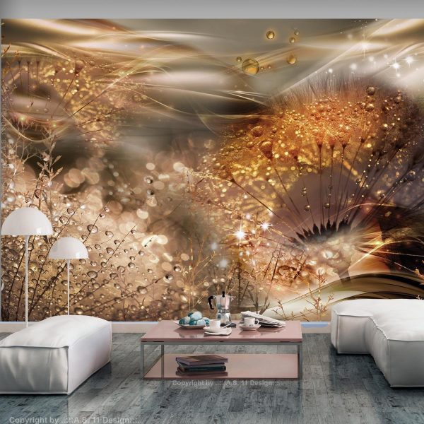 Wall Mural - Dandelions' World (Gold)