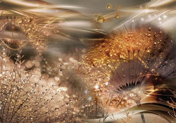 Wall Mural - Dandelions' World (Gold)