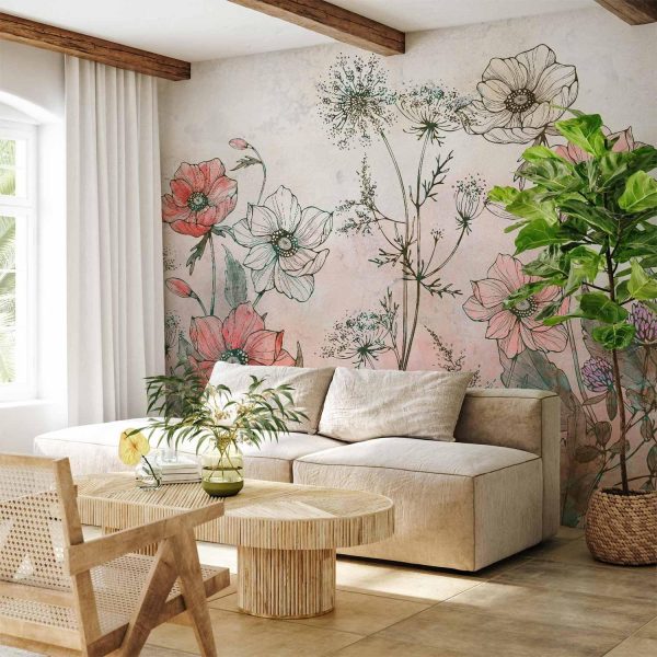 Wall Mural Wallpaper - Day in the Meadow - Third Variant