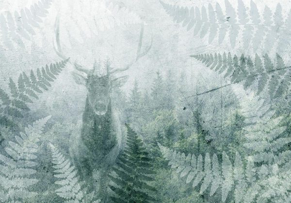 Wall Mural - Deer in Ferns - Third Variant