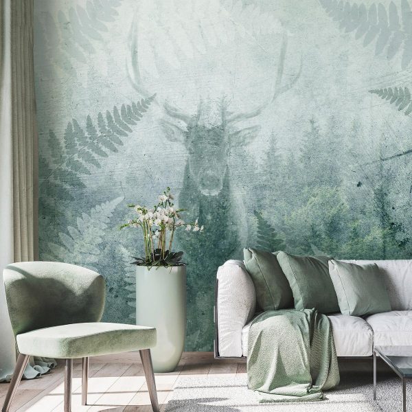 Wall Mural - Deer in Ferns - Third Variant