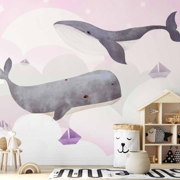 Wall Mural Wallpaper - Dream Of Whales - Second Variant