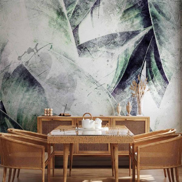 Wall Mural - Eclectic jungle - plant motif with exotic leaves with texture