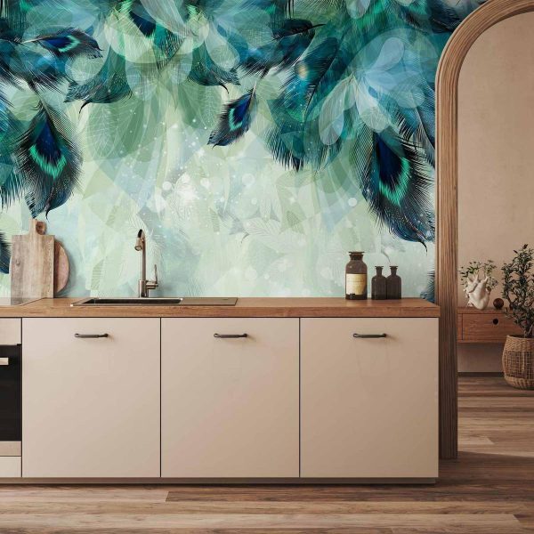 Wall Mural - Emerald Feathers