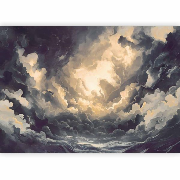 Wall Mural - Epic Light Play: The Sun Battling for Dominance Over the Clouds - Image 4