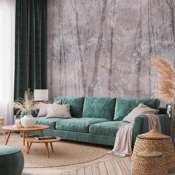 Wall Mural - Eternal forest - landscape with winter landscape in cool colours