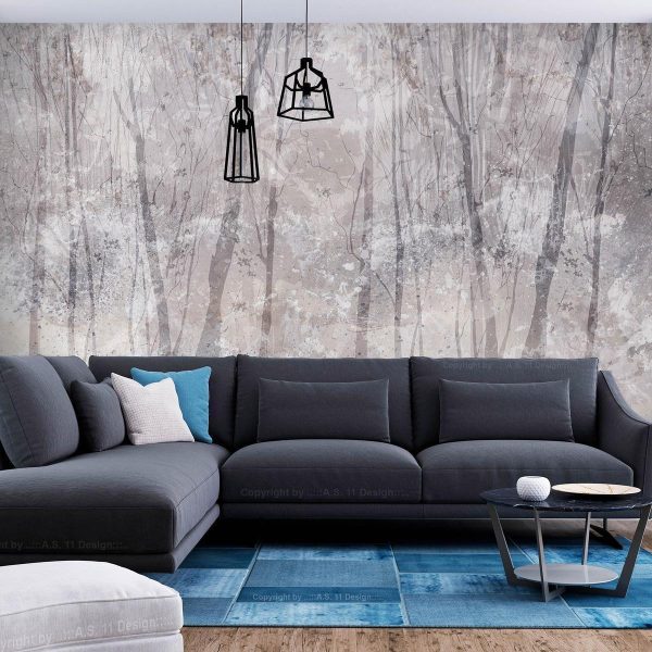 Wall Mural - Eternal forest - landscape with winter landscape in cool colours