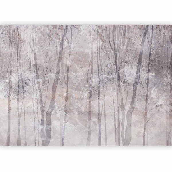 Wall Mural - Eternal forest - landscape with winter landscape in cool colours