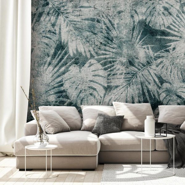 Wall Mural - Exotic nature in the jungle - floral landscape with leaves with patterns
