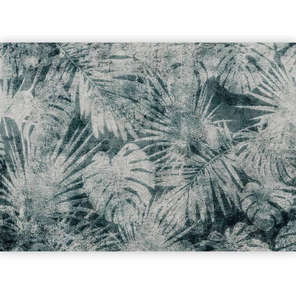 Wall Mural - Exotic nature in the jungle - floral landscape with leaves with patterns