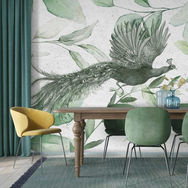 Wall Mural - Flight of a Peacock - Third Variant