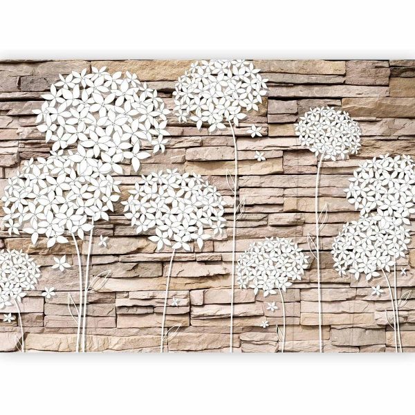 Wall Mural - Flowers on the Stone