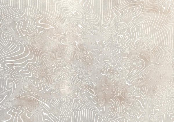 Wall Mural - Flowing shapes - abstract beige and white background in patterned compositions