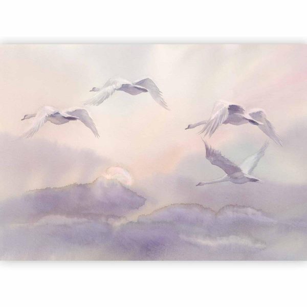 Wall Mural - Flying Swans