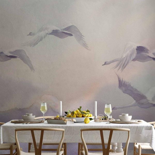 Wall Mural - Flying Swans