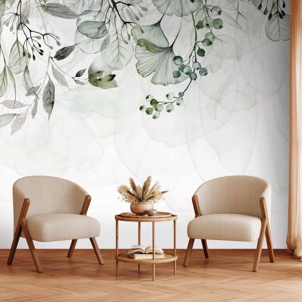 Wall Mural - Foggy Nature - Green