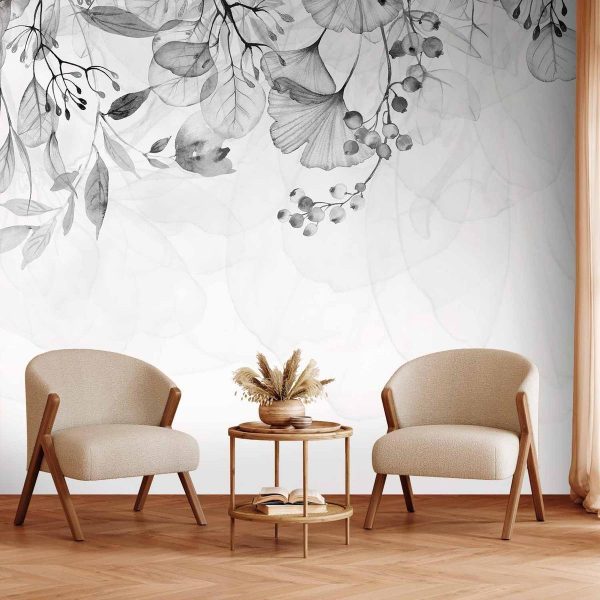 Wall Mural - Foggy Nature - Grey
