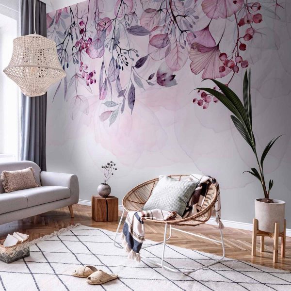 Wall Mural - Foggy Nature - Pink