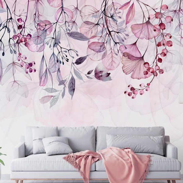 Wall Mural - Foggy Nature - Pink