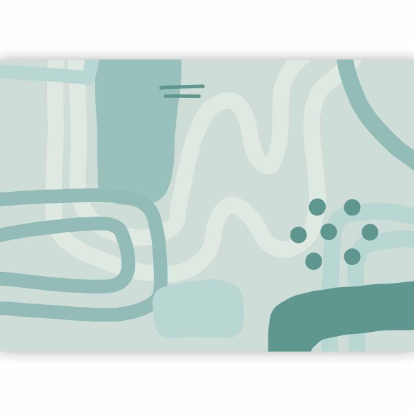 Wall Mural Wallpaper - Geometric forms and patterns - abstract background with turquoise patterns