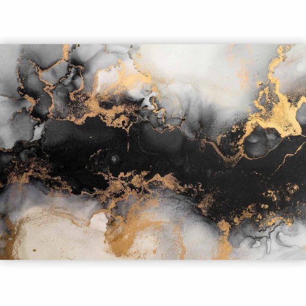 Wall Mural - Gold Explosions - an Abstract Pattern Inspired by Marble