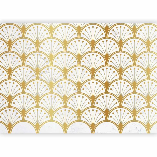 Wall Mural Wallpaper - Gold and Marble Art Deco-inspired Pattern - Image 4