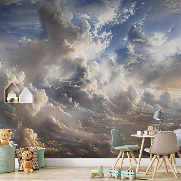Wall Mural - Golden Reflections on Clouds Foretelling Dusk - Image 2