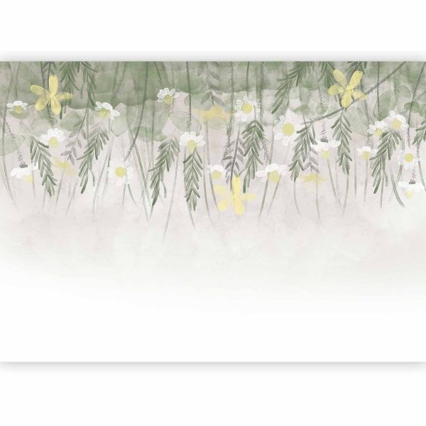 Wall Mural - Home herbarium - subtle floral motif with flowers in watercolour style