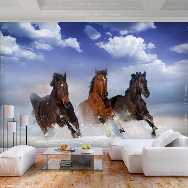 Wall Mural - Horses in the Snow