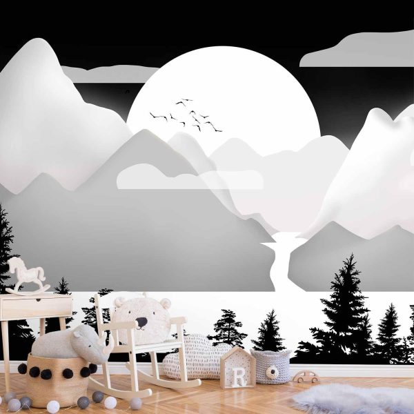 Wall Mural Wallpaper - Landscape at Sunset - Second Variant - Image 2
