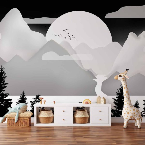 Wall Mural Wallpaper - Landscape at Sunset - Second Variant