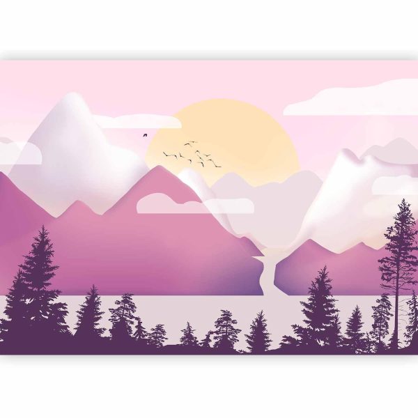 Wall Mural Wallpaper - Landscape at Sunset - Third Variant - Image 4