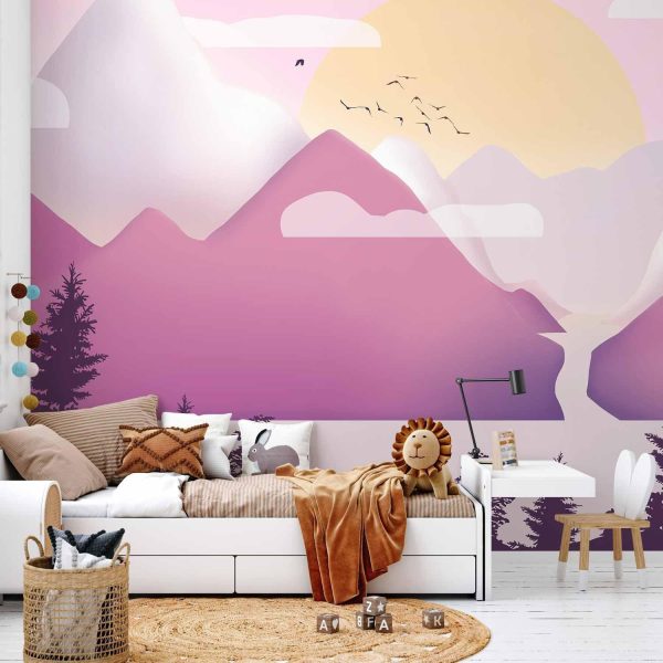 Wall Mural Wallpaper - Landscape at Sunset - Third Variant - Image 2
