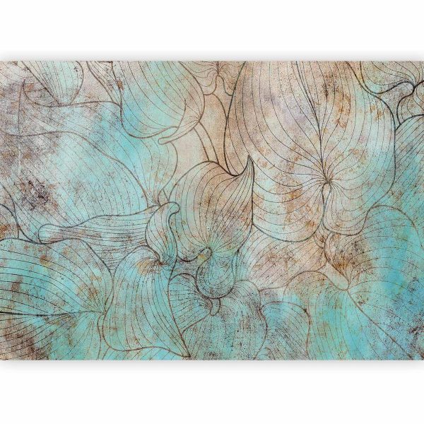 Wall Mural - Leaves in Blue