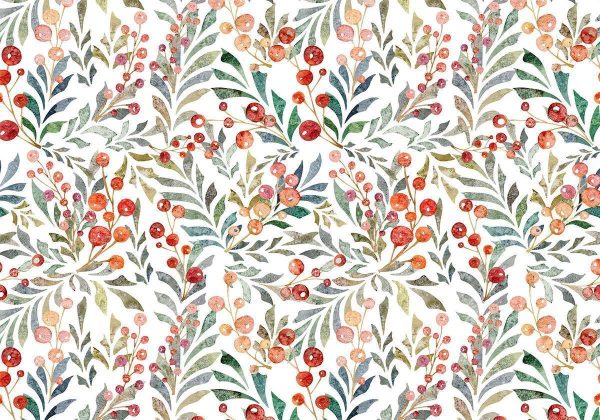 Wall Mural - Leaves of Red Berries