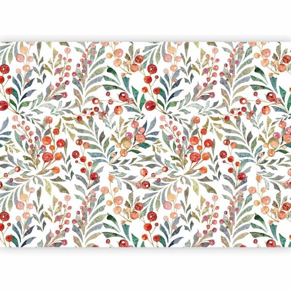 Wall Mural - Leaves of Red Berries