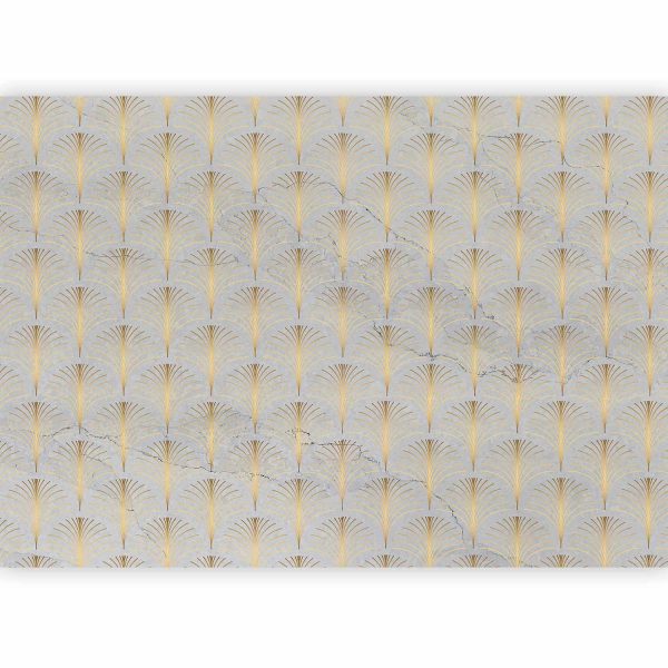 Wall Mural Wallpaper - Linear Pattern With Gold - Image 5