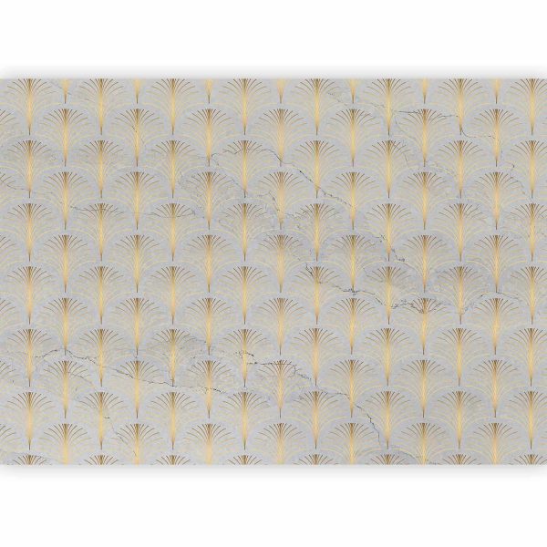 Wall Mural Wallpaper - Linear Pattern With Gold - Image 4