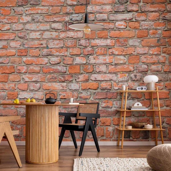 Wall Mural - Loft Wall - Pattern Imitating an Old Red Brick