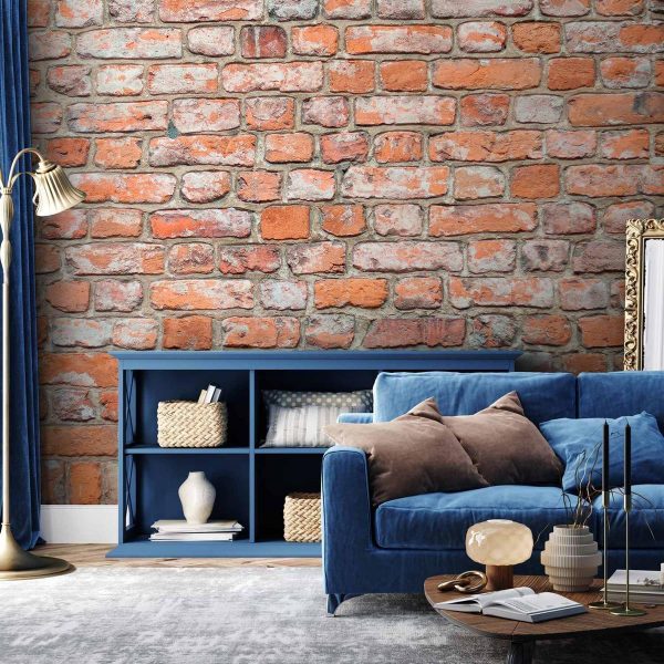 Wall Mural - Loft Wall - Pattern Imitating an Old Red Brick