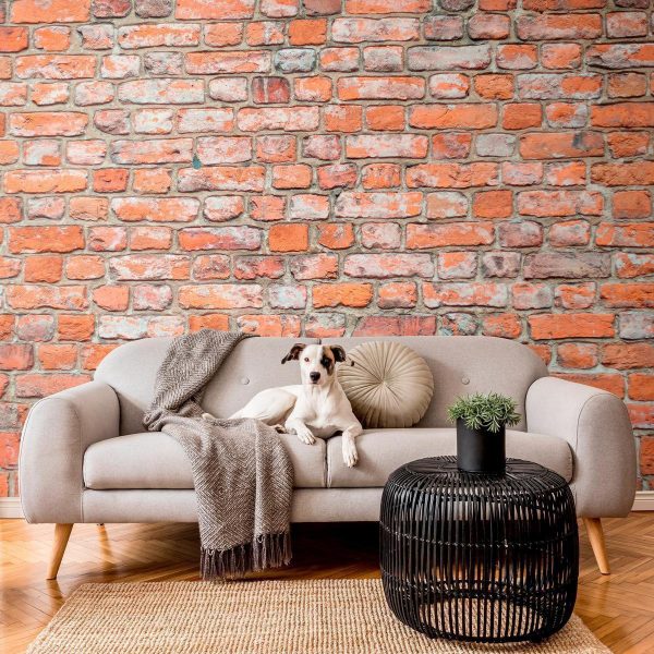 Wall Mural - Loft Wall - Pattern Imitating an Old Red Brick
