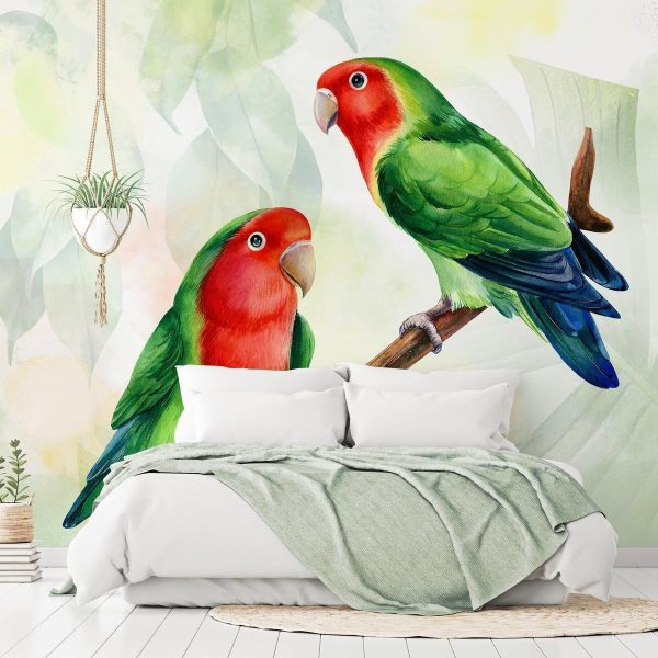 Wall Mural - Lovebirds