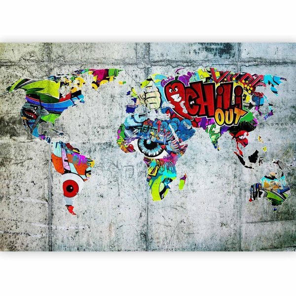 Wall Mural - Map - Graffiti