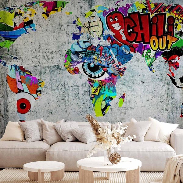 Wall Mural - Map - Graffiti